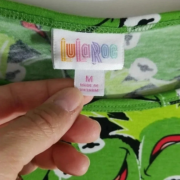 {LuLaRoe} X Disney "The Muppets" Kermit the Front Print Irma Tunic Top - Picture 8 of 10